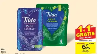 Carrefour Tilda Rijst 2 x 1kg aanbieding