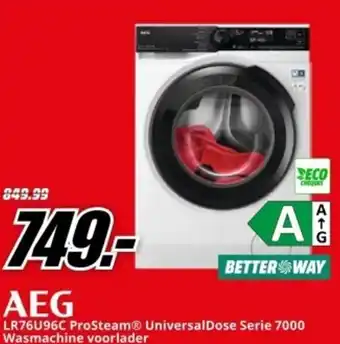 MediaMarkt AEG LR76U96C ProSteam® UniversalDose Serie 7000 Wasmachine voorlader aanbieding