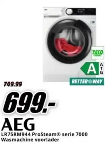 MediaMarkt AEG LR75RM944 ProSteam® serie 7000 Wasmachine voorlader aanbieding