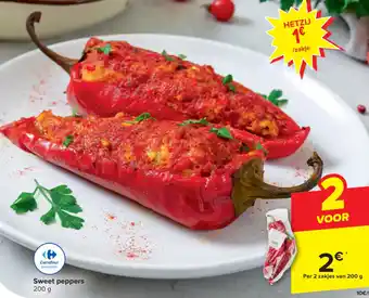 Carrefour Market Sweet peppers 200g aanbieding