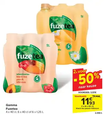 Carrefour Market Fuzetea Gamma 2 x (6 x 40cl) aanbieding