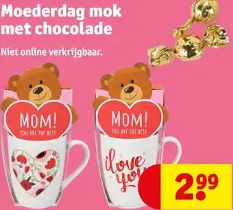 Kruidvat Moederdag mok met chocolade aanbieding