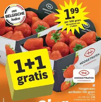 Albert Heijn Hoogstraten aardbeien 500 gram aanbieding