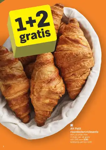 Albert Heijn AH Petit roombotercroissants aanbieding