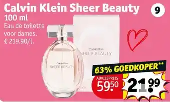 Kruidvat Calvin Klein Sheer Beauty 100 ml aanbieding