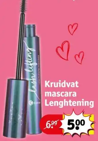 Kruidvat mascara Lenghtening aanbieding