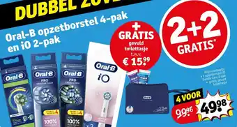 Kruidvat Oral B opzetborstel 4 pak en i0 2 pak aanbieding