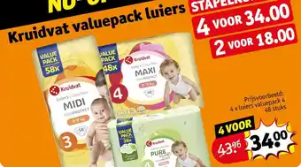 Kruidvat valuepack luiers aanbieding