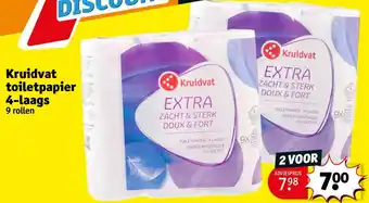 Kruidvat toiletpapier 4 laags aanbieding