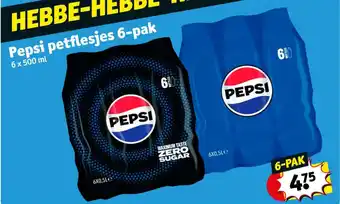 Kruidvat Pepsi petflesjes 6 pak 6x 500 ml aanbieding