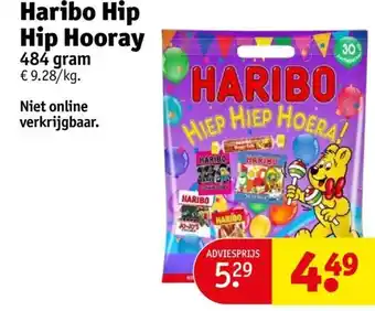 Kruidvat Haribo Hip Hip Hooray 484 gram aanbieding