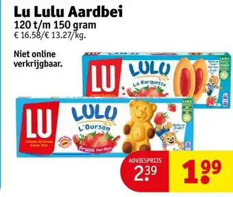 Kruidvat Lu Lulu Aardbei 120 t m 150 gram aanbieding