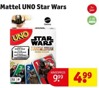 Kruidvat Mattel UNO Star Wars aanbieding