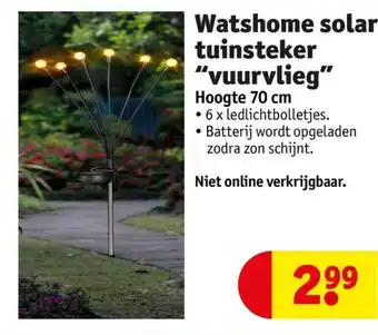 Kruidvat Watshome solar tuinsteker vuurvlieg aanbieding