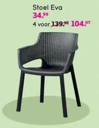 Leen Bakker Keter stapelstoel Eva - antraciet aanbieding