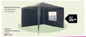 Leen Bakker Partytent Ambiance - grijs - 300x300x245 cm aanbieding