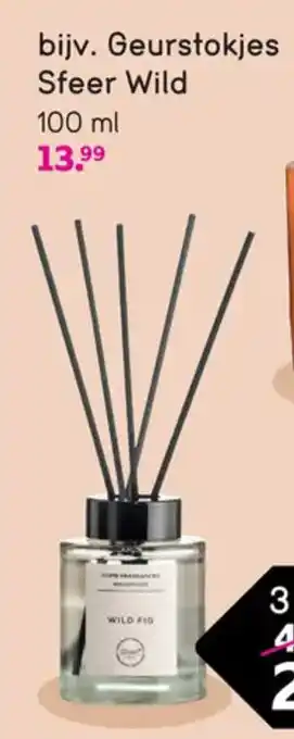 Leen Bakker Geurstokjes Sfeer Wild 100mL aanbieding