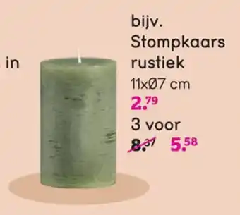 Leen Bakker Stompkaars rustiek 11 x 7 cm aanbieding