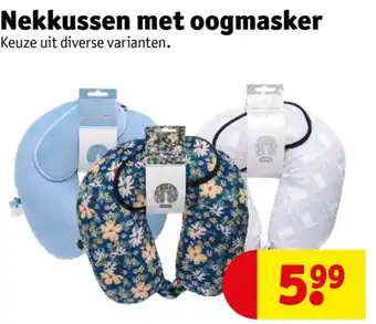 Kruidvat Nekkussen met oogmasker aanbieding