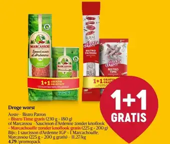 Delhaize Droge worst aanbieding