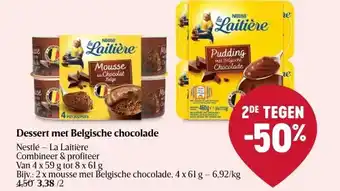 Delhaize Dessert met Belgische chocolade aanbieding