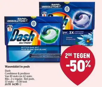 Delhaize Wasmiddel in pods aanbieding