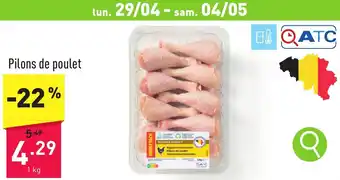 ALDI Pilons de poulet 1kg aanbieding