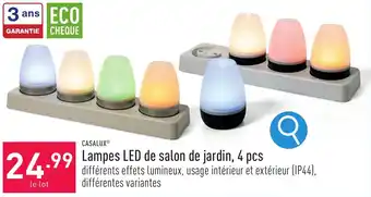 ALDI CASALUX Lampes LED de salon de jardin, 4 pcs aanbieding