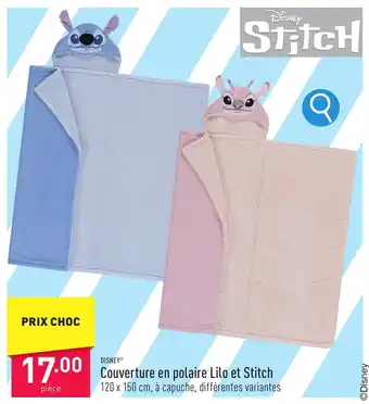 ALDI DISNEY Couverture en polaire Lilo et Stitch aanbieding