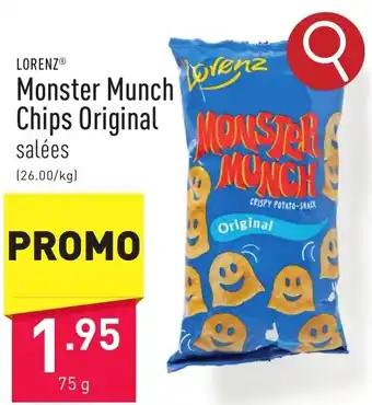 ALDI LORENZ Monster Munch Chips Original 75g aanbieding