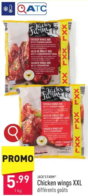 ALDI JACK'S FARM Chicken wings XXL 1kg aanbieding