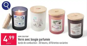 ALDI HOME CREATION Verre avec bougie parfumée aanbieding