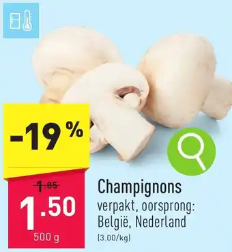 ALDI Champignons 500g aanbieding