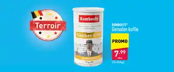 ALDI ROMBOUTS Gemalen koffie Goudmerk 500g aanbieding