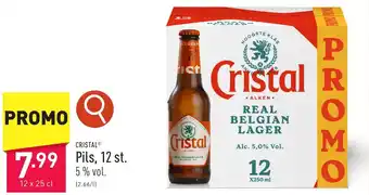 ALDI CRISTAL Pils, 12 x 25 cl aanbieding