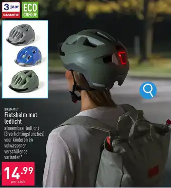 ALDI BIKEMATE Fietshelm met ledlicht aanbieding