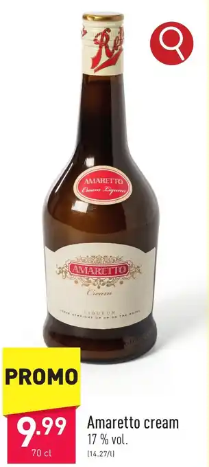 ALDI Amaretto cream 70 cl aanbieding