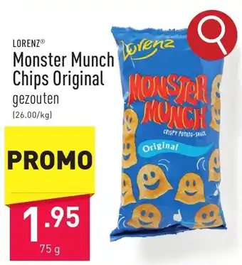 ALDI LORENZ Monster Munch Chips Original 75g aanbieding