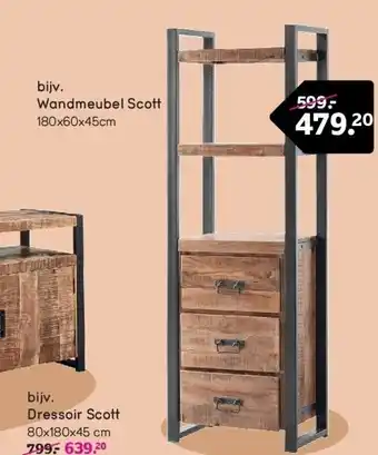 Leen Bakker Wandmeubel Scott aanbieding