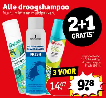 Kruidvat Alle Droogshampoo aanbieding