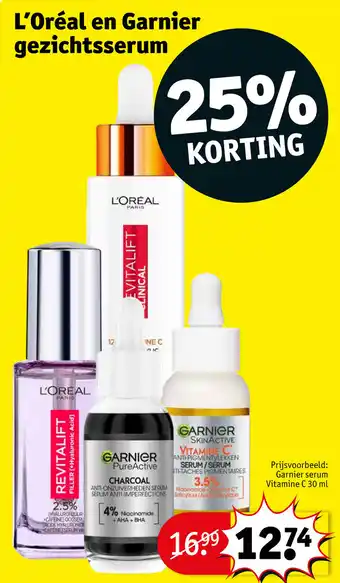 Kruidvat L'Oréal en Garnier gezichtsserum aanbieding