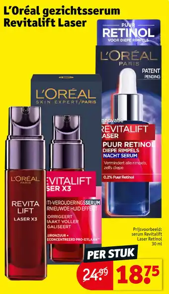 Kruidvat L'Oréal gezichtsserum Revitalift Laser aanbieding