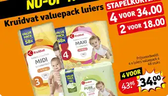 Kruidvat Valuepack Luiers aanbieding