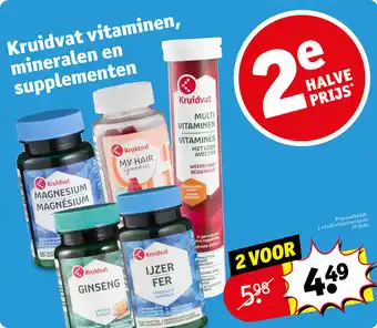 Kruidvat Vitaminen, mineralen en supplementen aanbieding