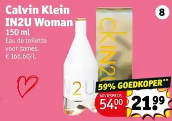 Kruidvat Calvin Klein IN2U Woman aanbieding