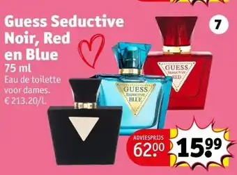 Kruidvat Guess Seductive Noir, Red en Blue aanbieding