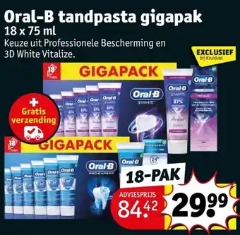 Kruidvat Oral-B tandpasta gigapak aanbieding