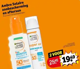 Kruidvat Ambre Solaire zonbescherming en aftersun aanbieding