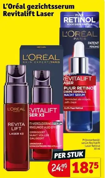 Kruidvat L’Oréal gezichtsserum Revitalift Laser aanbieding