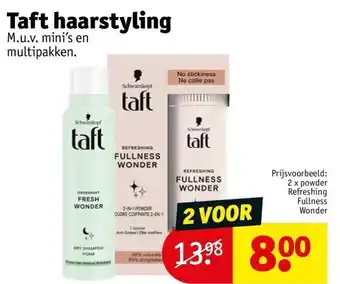 Kruidvat Taft haarstyling aanbieding